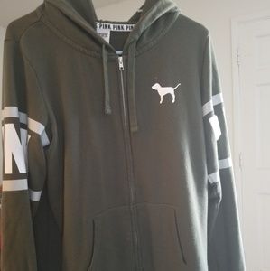 Olive Green Pink Sweater